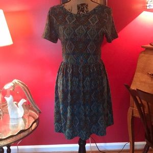 Alya Diamond Patten Dress